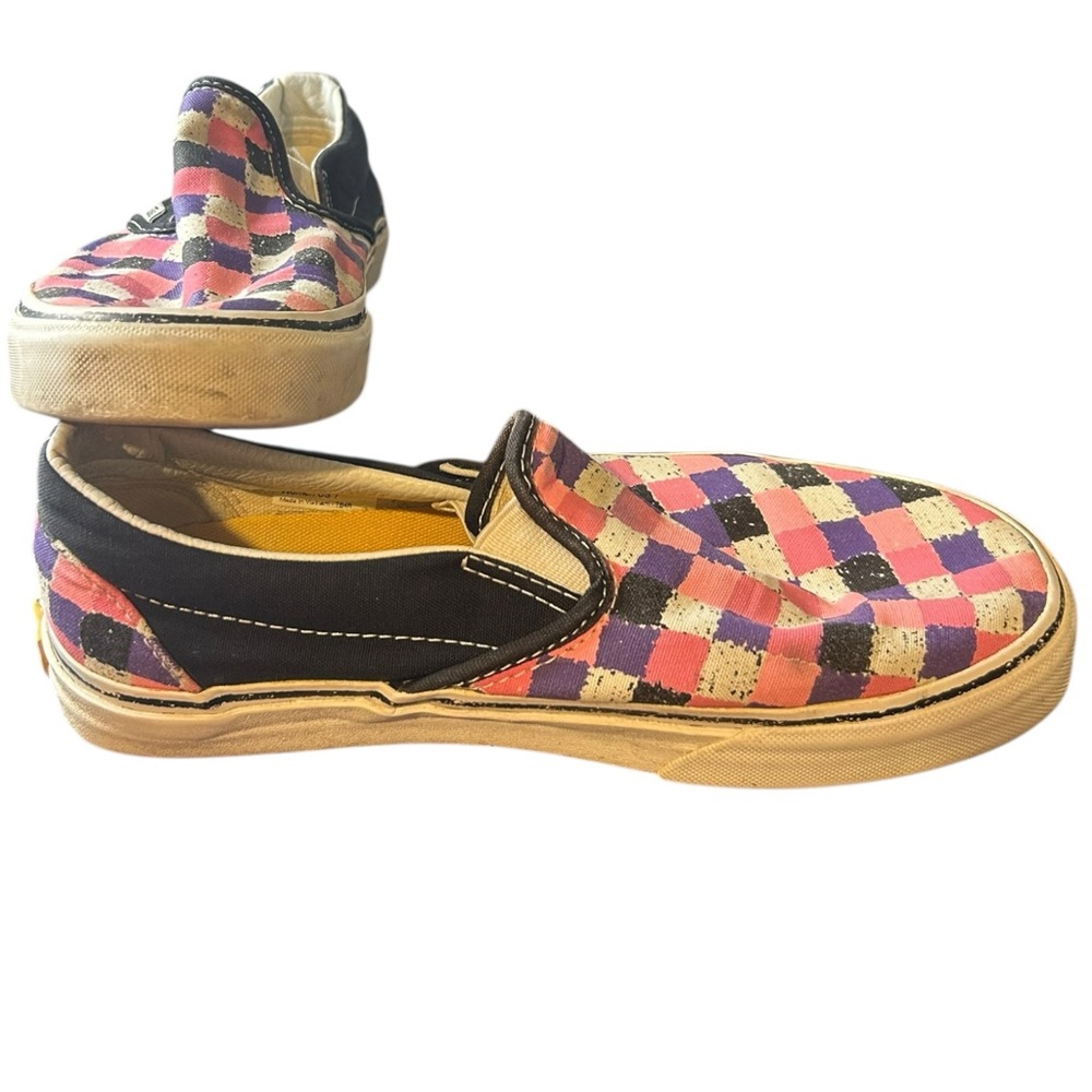 Vans Pink and Purple Canvas Sneakers Slip-On - Picture 1 of 8